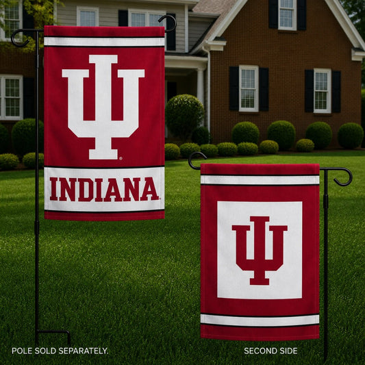 Indiana University Garden Flag 2 Sided Logo