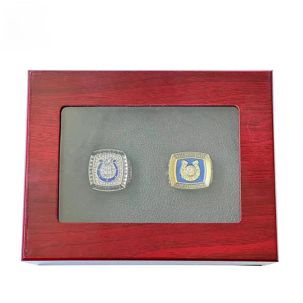 Indianapolis Football Championship Ring Set – Limited Edition Fan Collectible with Wood Gift Box