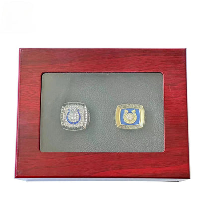 Indianapolis Football Championship Ring Set – Limited Edition Fan Collectible with Wood Gift Box