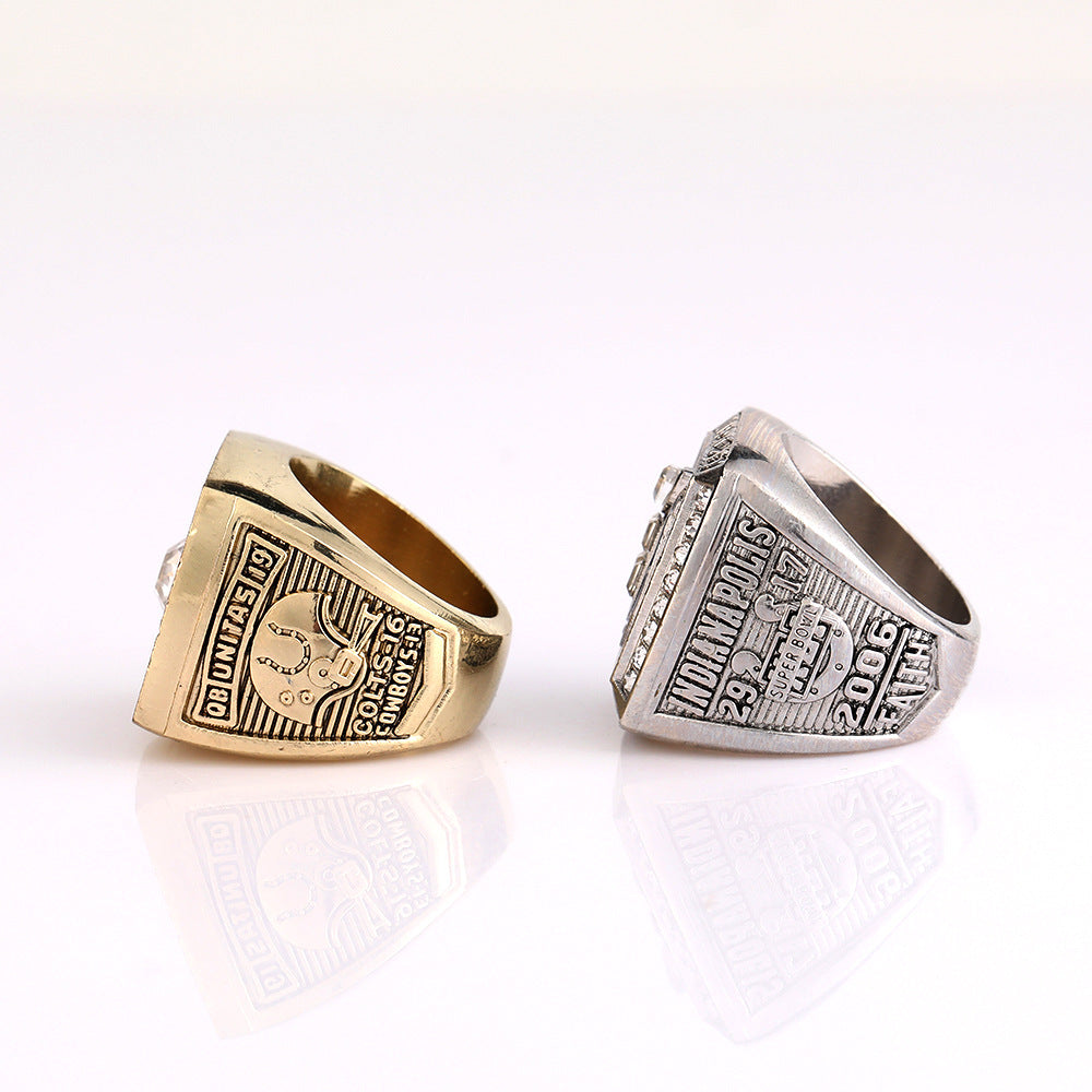 Indianapolis Football Championship Ring Set – Limited Edition Fan Collectible with Wood Gift Box