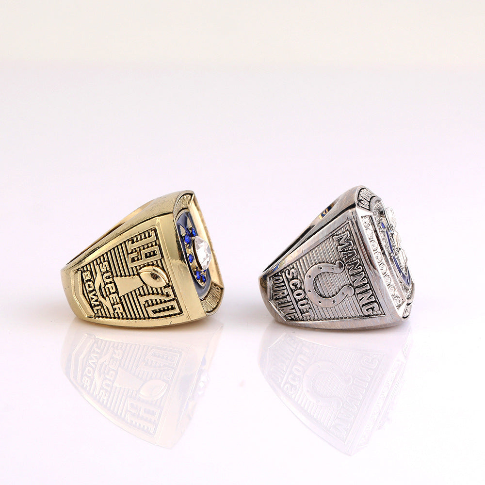 Indianapolis Football Championship Ring Set – Limited Edition Fan Collectible with Wood Gift Box