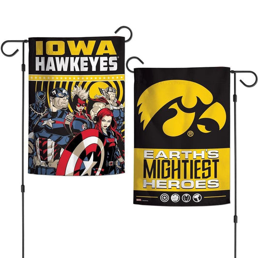 Iowa Hawkeyes Garden Flag 2 Sided Marvel Avengers
