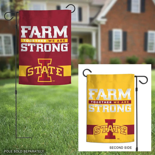 Iowa State Farm Strong Garden Flag 2 Sided