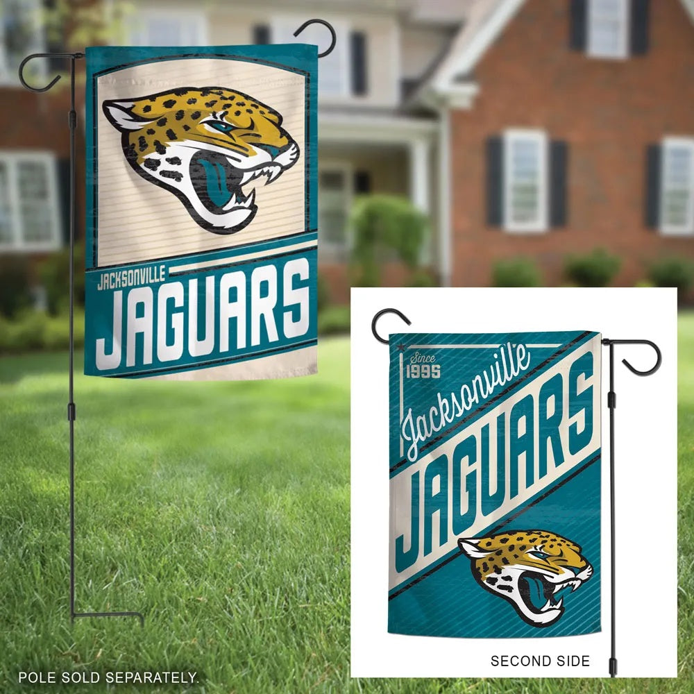 Jacksonville Jaguars Retro 2 Sided Garden Flag