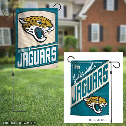 Jacksonville Jaguars Retro 2 Sided Garden Flag
