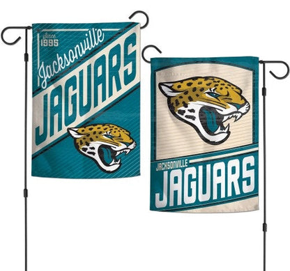 Jacksonville Jaguars Retro 2 Sided Garden Flag