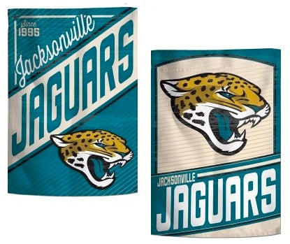 Jacksonville Jaguars Retro 2 Sided Garden Flag