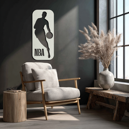 NBA Basketball Player Silhouette Metal Wall Art – Iconic Sports Decor for Game Rooms- KAF676