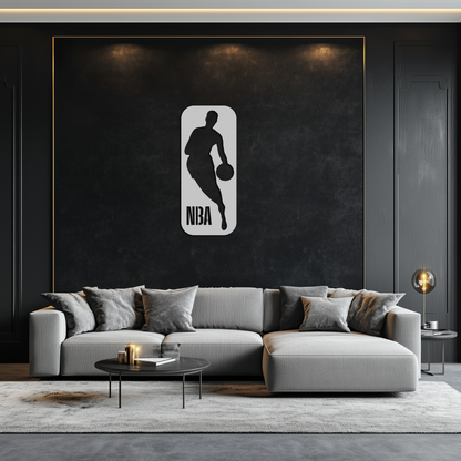 NBA Basketball Player Silhouette Metal Wall Art – Iconic Sports Decor for Game Rooms- KAF676