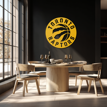 Toronto Raptors Logo Metal Wall Art – Bold Basketball Emblem for Sports Fans- KAF678