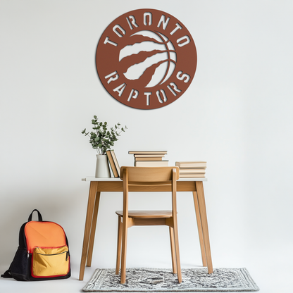 Toronto Raptors Logo Metal Wall Art – Bold Basketball Emblem for Sports Fans- KAF678