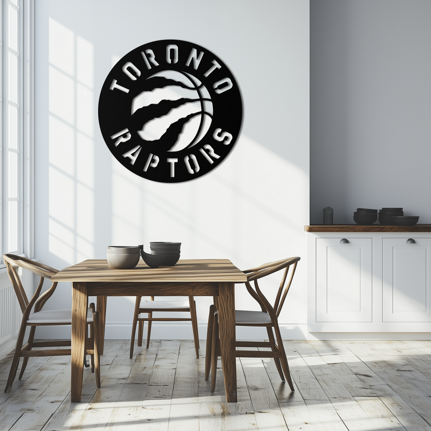 Toronto Raptors Logo Metal Wall Art – Bold Basketball Emblem for Sports Fans- KAF678