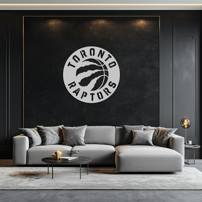 Toronto Raptors Logo Metal Wall Art – Bold Basketball Emblem for Sports Fans- KAF678