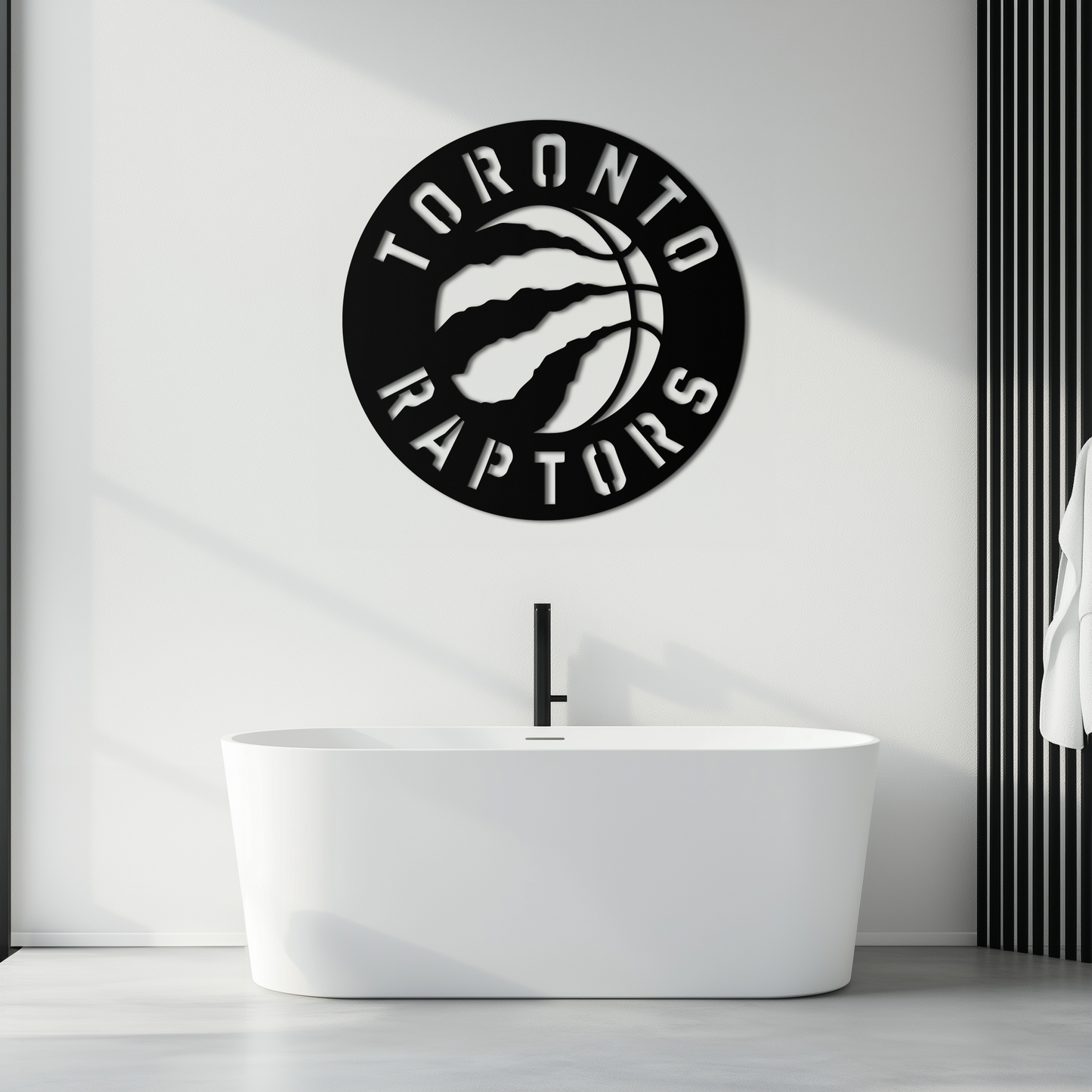 Toronto Raptors Logo Metal Wall Art – Bold Basketball Emblem for Sports Fans- KAF678