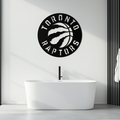 Toronto Raptors Logo Metal Wall Art – Bold Basketball Emblem for Sports Fans- KAF678