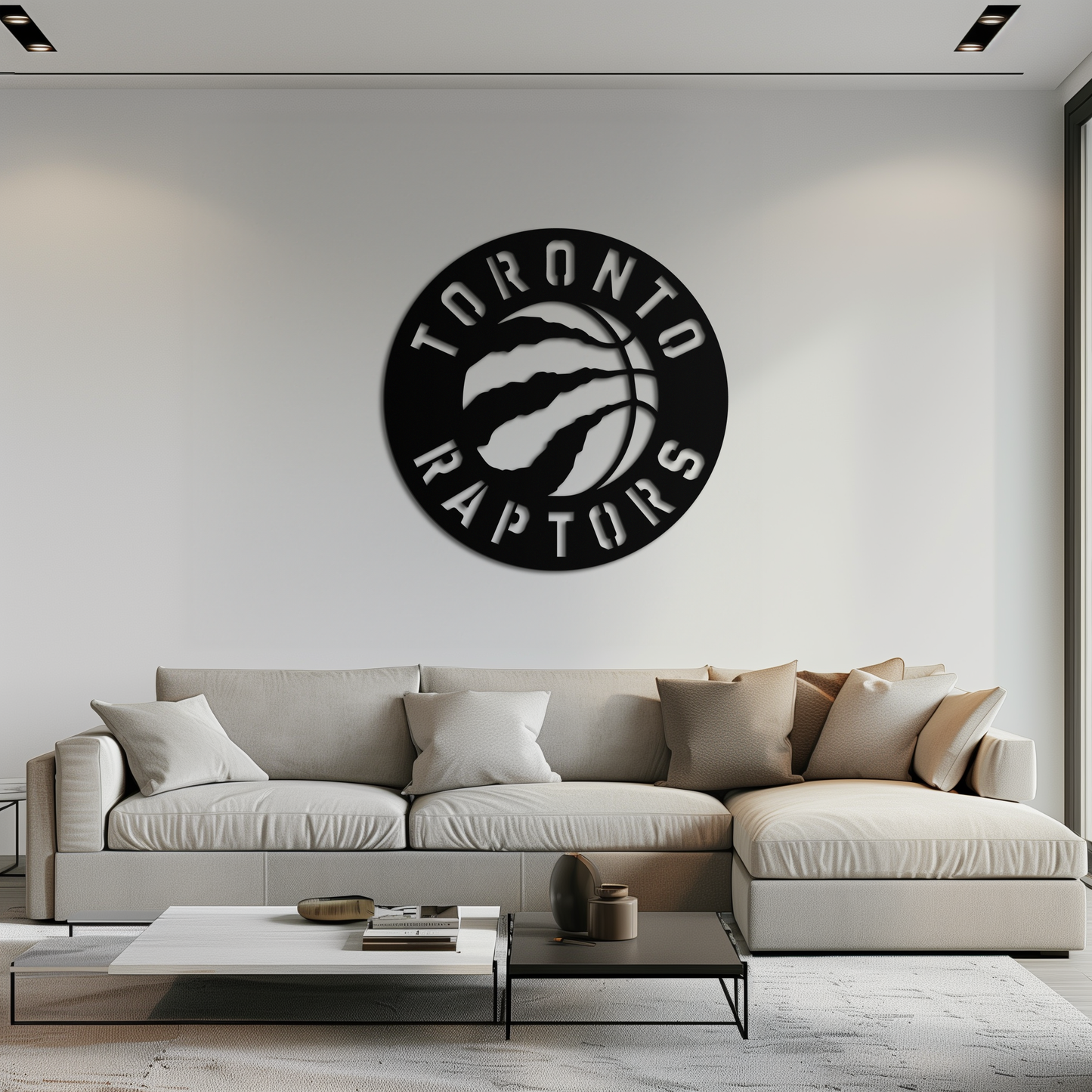 Toronto Raptors Logo Metal Wall Art – Bold Basketball Emblem for Sports Fans- KAF678