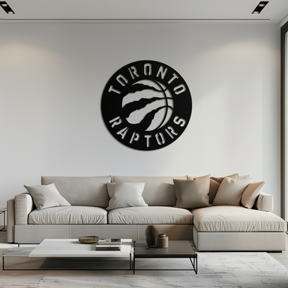 Toronto Raptors Logo Metal Wall Art – Bold Basketball Emblem for Sports Fans- KAF678