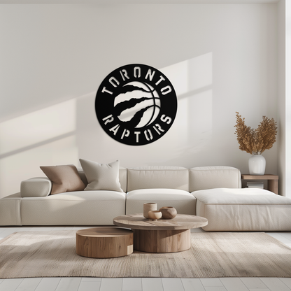 Toronto Raptors Logo Metal Wall Art – Bold Basketball Emblem for Sports Fans- KAF678