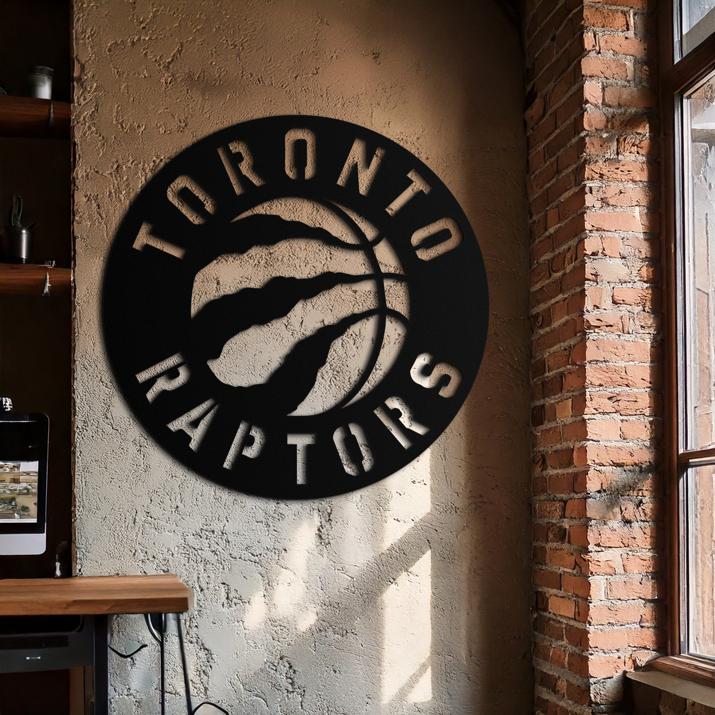 Toronto Raptors Logo Metal Wall Art – Bold Basketball Emblem for Sports Fans- KAF678