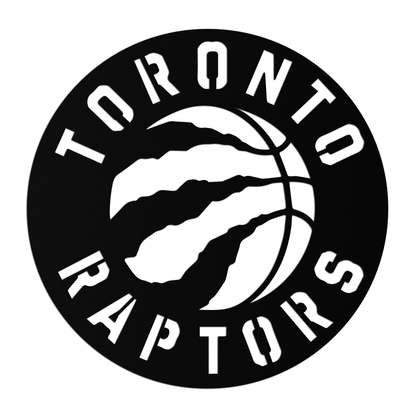 Toronto Raptors Logo Metal Wall Art – Bold Basketball Emblem for Sports Fans- KAF678