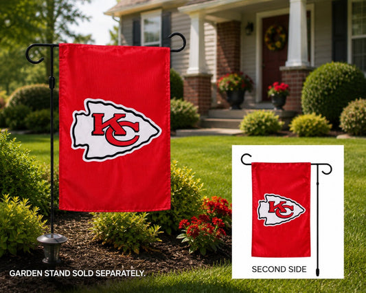 Kansas City Chiefs 2 Sided Applique Garden Flag
