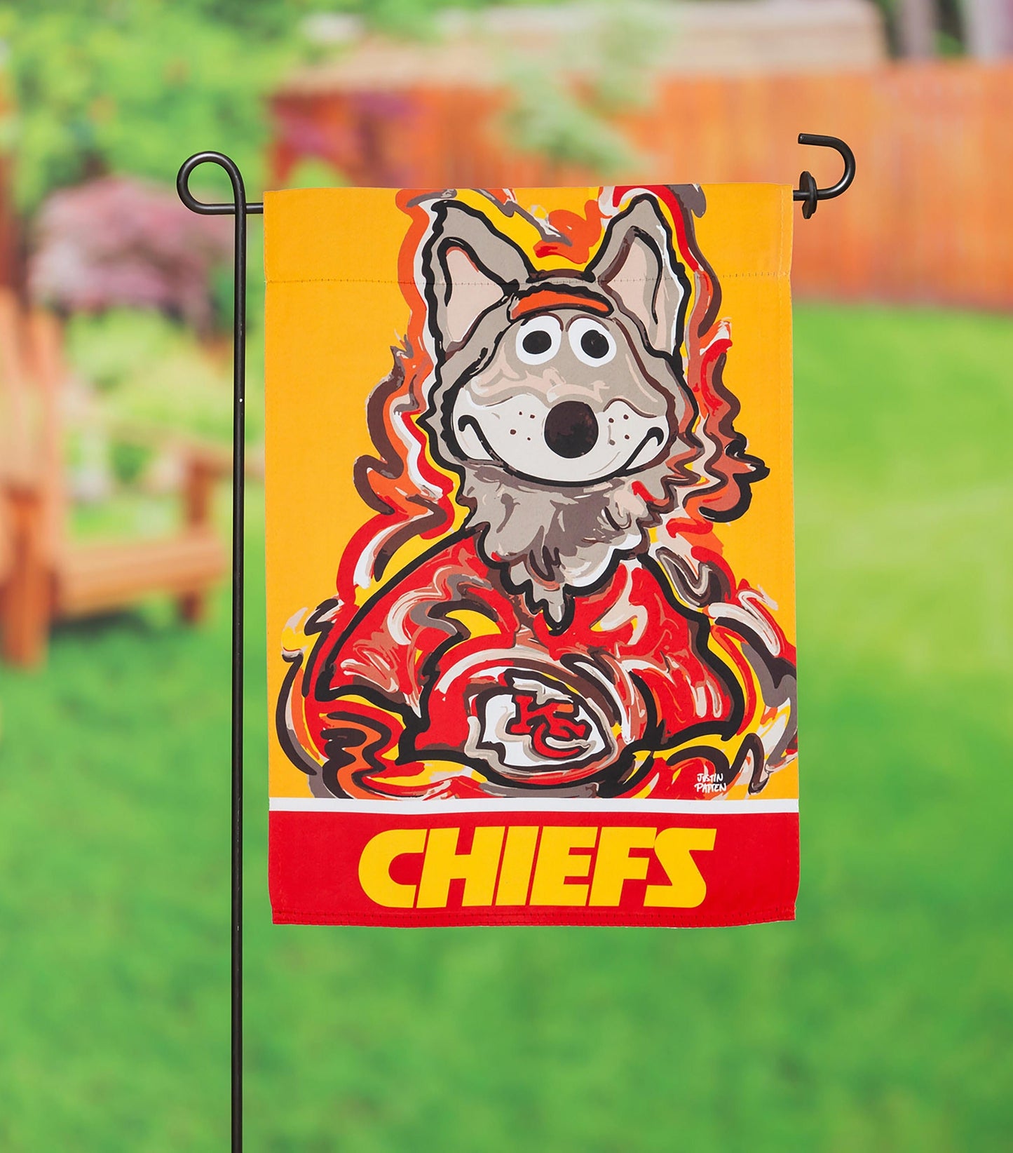 Kansas City Chiefs 2 Sided Justin Patten Garden Flag