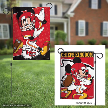 Kansas City Chiefs 2 Sided Mickey Mouse Garden Flag