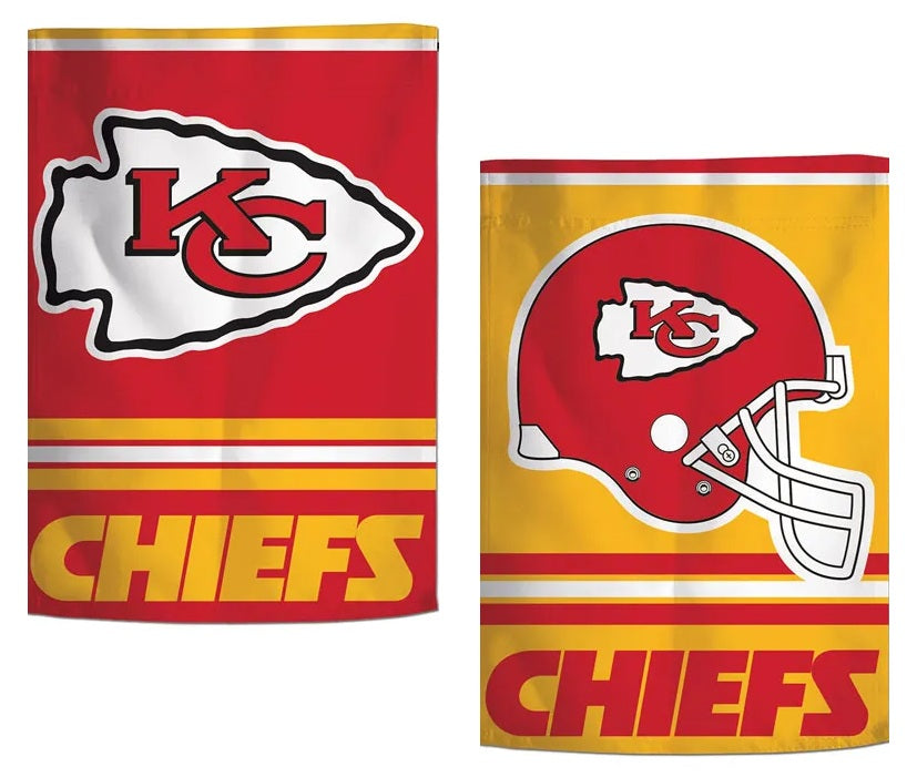 Kansas City Chiefs Garden Flag 2 Sided Arrowhead Helmet