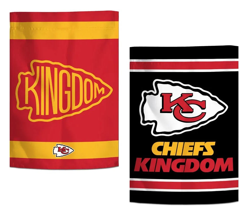 Kansas City Chiefs Kingdom Garden Flag 2 Sided Logo