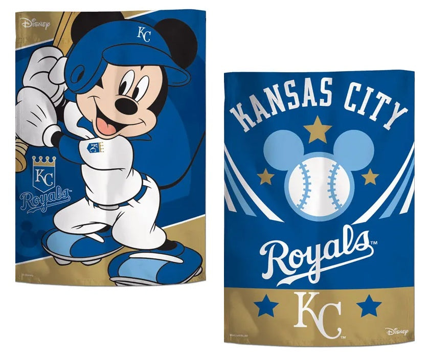 Kansas City Royals 2 Sided Garden Flag Mickey Mouse