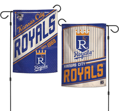 Kansas City Royals Garden Flag 2 Sided Pinstripe