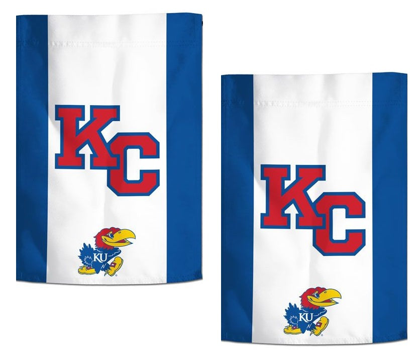 Kansas Jayhawks KC 2-Sided Garden Flag