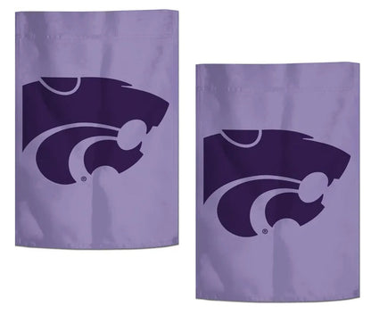 Kansas State Logo 2 Sided Lavender Garden Flag