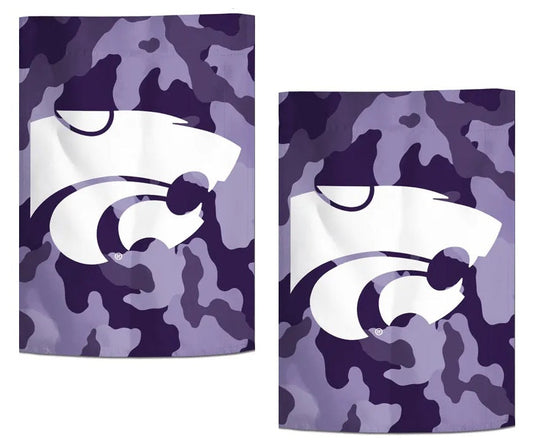 Kansas State Wildcats Purple Camo 2 Sided Garden Flag