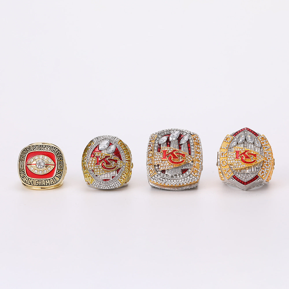 Kansas City Football Championship Rings Set – Limited Edition Collector's Replica (1969–2023)