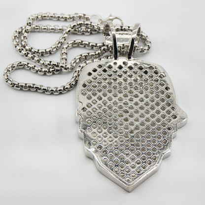 Kansas City  Football Mask Pendant Necklace – Iced Out Fan Jewelry Gift for Game Day, Birthday & Holidays