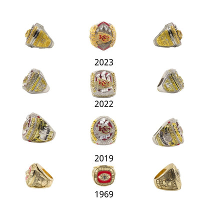 Kansas City Football Championship Rings Set – Limited Edition Collector's Replica (1969–2023)