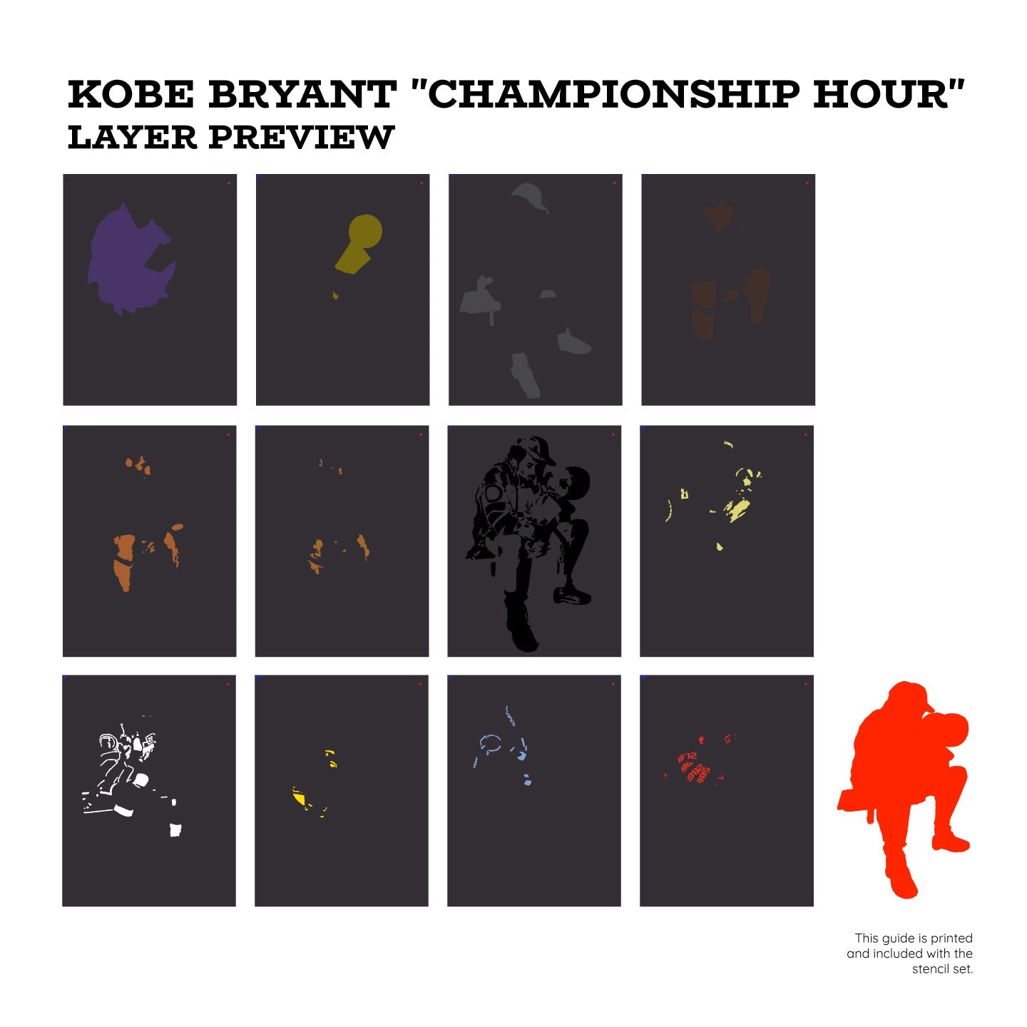 Kobe Bryant "Championship Hour" Layered Stencil Set