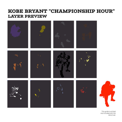 Kobe Bryant "Championship Hour" Layered Stencil Set