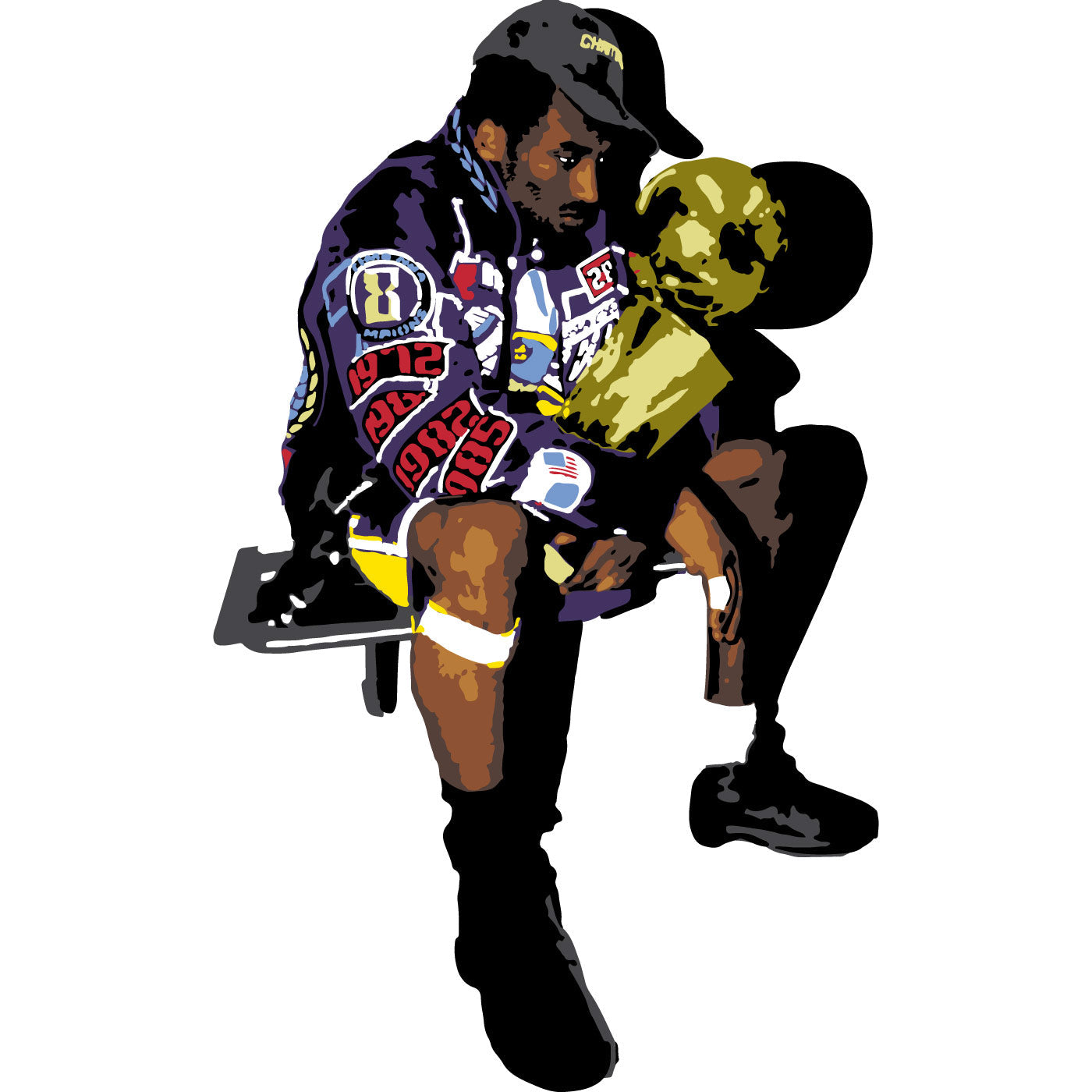 Kobe Bryant "Championship Hour" Layered Stencil Set