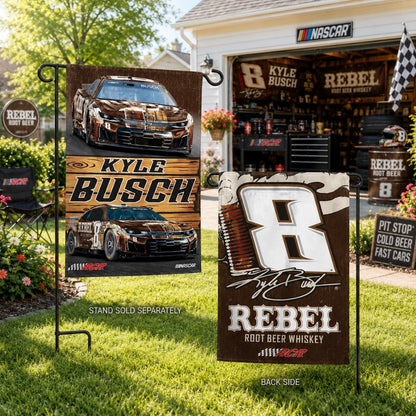 Kyle Busch 2 Sided Garden Flag 2026