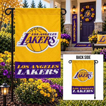 LA Lakers 2 Sided Embroidered Garden Flag