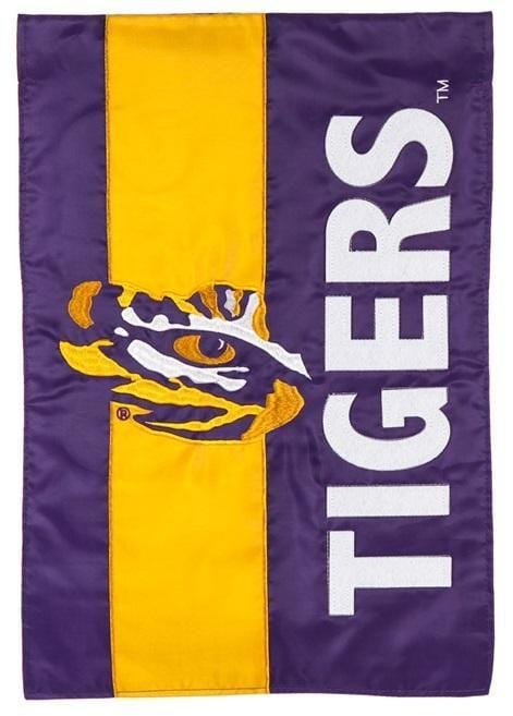 LSU Tigers Garden Flag 2 Sided Applique University