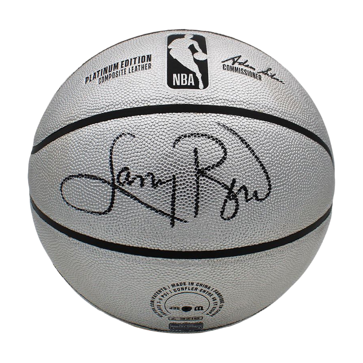 Larry Bird Autographed Wilson Platinum Basketball - JSA