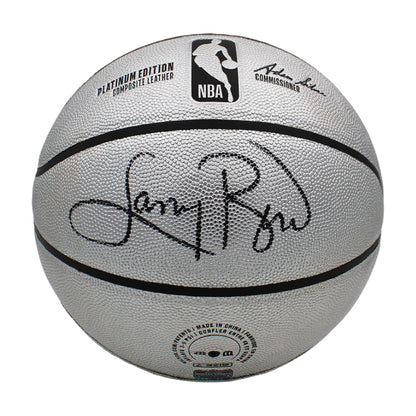 Larry Bird Autographed Wilson Platinum Basketball - JSA