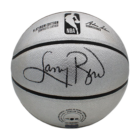 Larry Bird Autographed Wilson Platinum Basketball - JSA