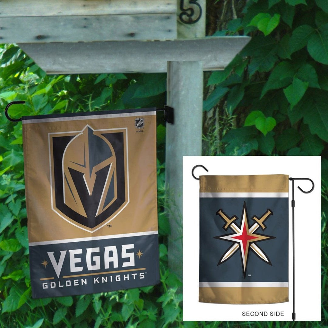 Las Vegas Golden Knights Garden Flag 2 Sided Logo