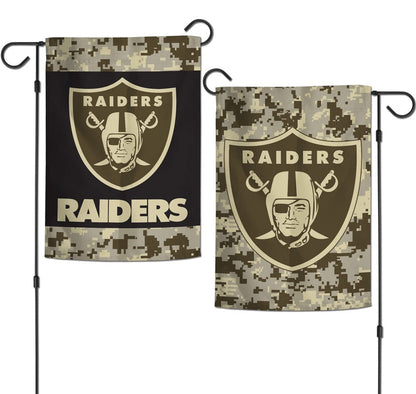 Las Vegas Raiders Military Tribute 2 Sided Garden Flag