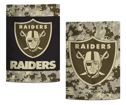 Las Vegas Raiders Military Tribute 2 Sided Garden Flag