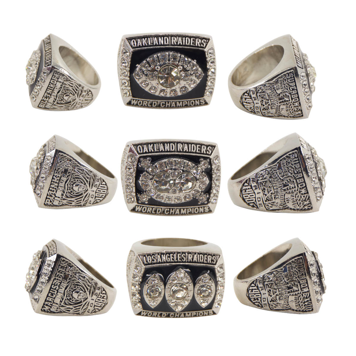 Oakland Football Championship Rings Set – Limited Edition Collector’s Set